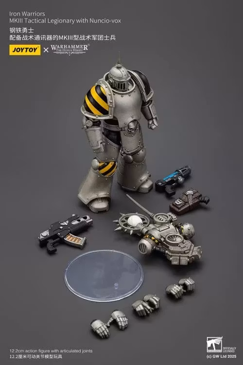 Warhammer: The Horus Heresy Iron Warriors MKII Tactical Legionary with Nuncio-vox 1/18 Scale Action Figure