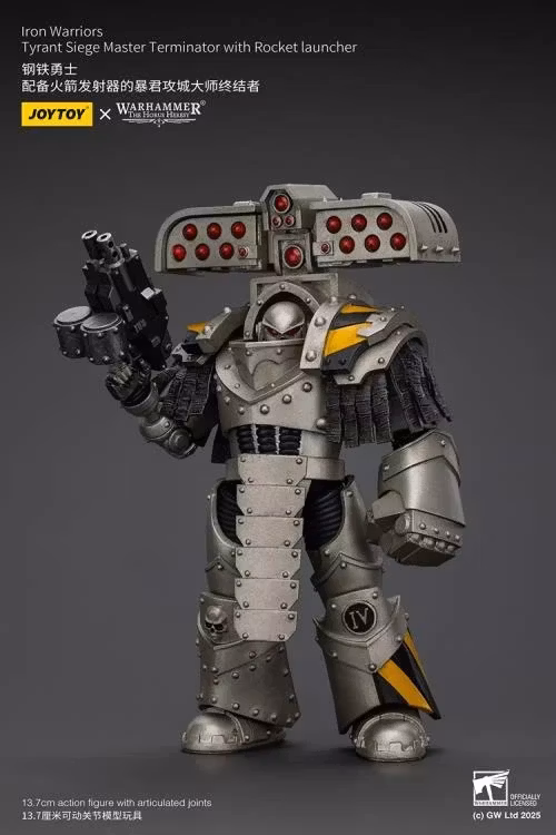 Warhammer: The Horus Heresy Iron Warriors Tyrant Siege Master Terminator with Rocket Launcher 1/18 Scale Action Figure