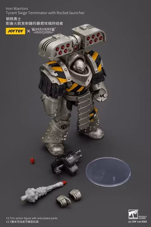 Warhammer: The Horus Heresy Iron Warriors Tyrant Siege Terminator with Rocket Launcher 1/18 Scale Action Figure