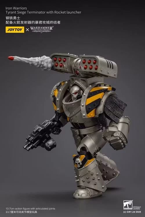 Warhammer: The Horus Heresy Iron Warriors Tyrant Siege Terminator with Rocket Launcher 1/18 Scale Action Figure