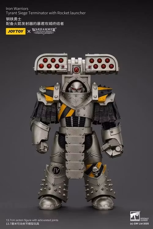Warhammer: The Horus Heresy Iron Warriors Tyrant Siege Terminator with Rocket Launcher 1/18 Scale Action Figure