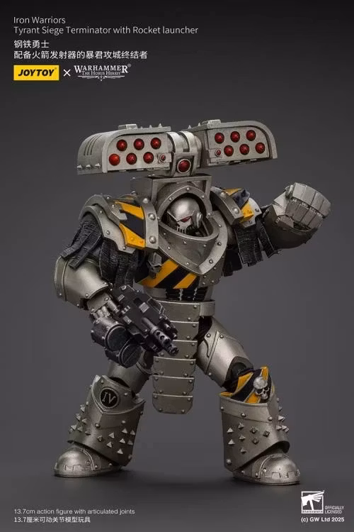 Warhammer: The Horus Heresy Iron Warriors Tyrant Siege Terminator with Rocket Launcher 1/18 Scale Action Figure