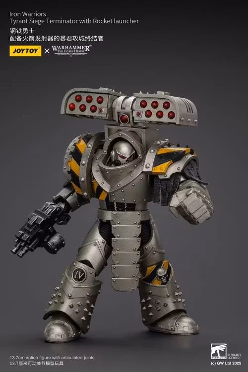 Warhammer: The Horus Heresy Iron Warriors Tyrant Siege Terminator with Rocket Launcher 1/18 Scale Action Figure
