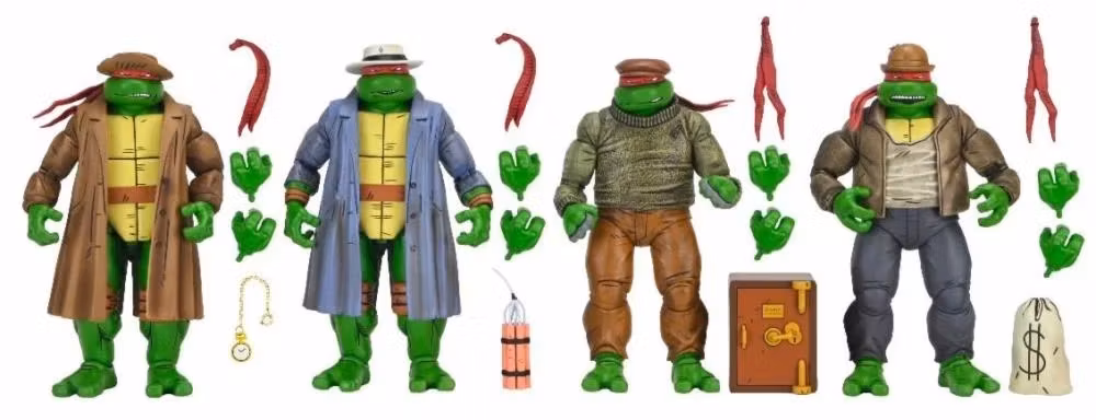 Teenage Mutant Ninja Turtles Gangster Turtles (Mirage Comics) Action Figure 4-Pack
