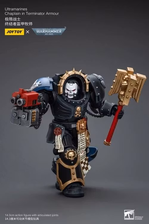 Warhammer 40K Ultramarines Chaplain in Terminator Armor 1/18 Scale Action Figure