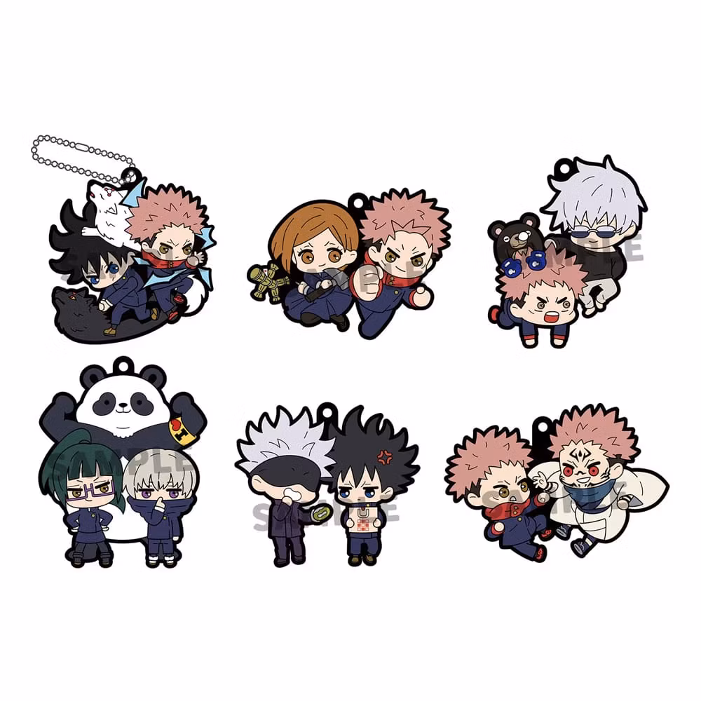 Jujutsu Kaisen Rubber Mascot Rubber Charms Set (Rerelease)