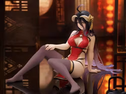 Overlord Desktop Cute Albedo (Chinese Dress Renewal Ver.) Figure