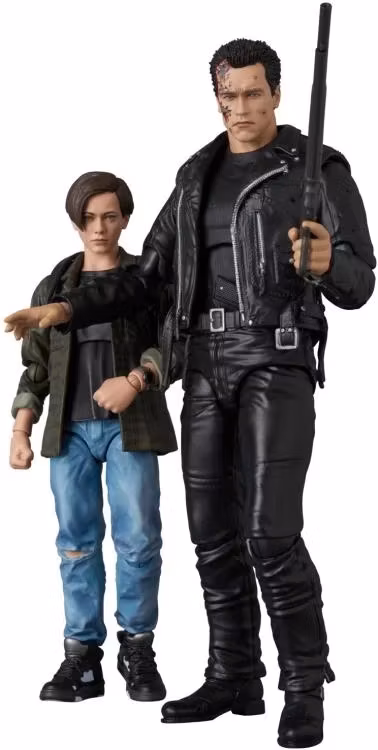 Terminator 2: Judgement Day MAFEX No.280 T-800 (T2 Ver.) and John Connor Action Figure Two-Pack