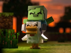 Minecraft Chicken Jockey Vinyl Figure