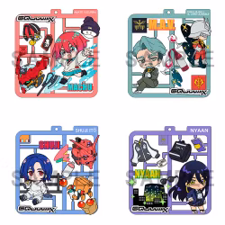 Mobile Suit Gundam GQuuuuuuX Plat Collection Keychain Set