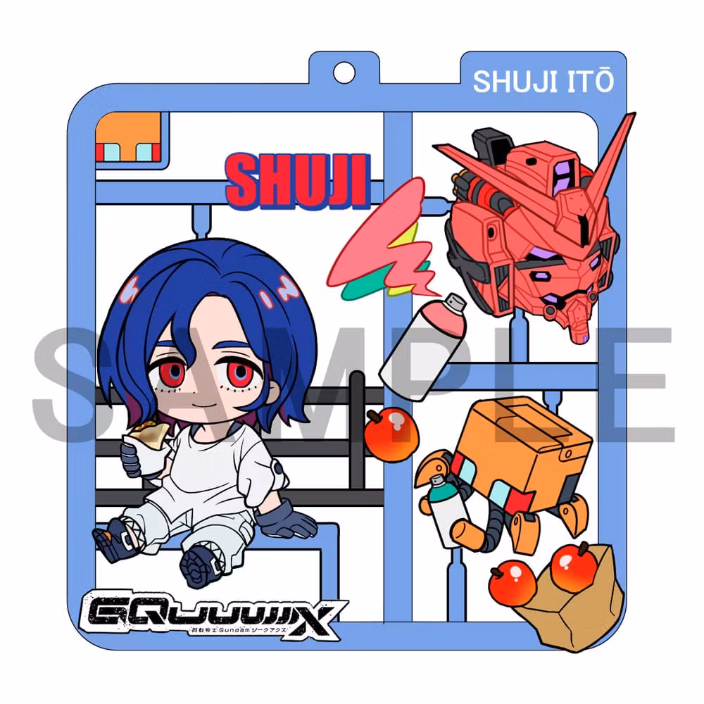 Mobile Suit Gundam GQuuuuuuX Plat Collection Keychain Set