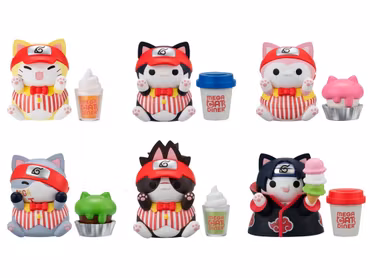 Naruto Nyaruto! Mega Cat Project Mega Cat Diner Box of 6 Random Figures