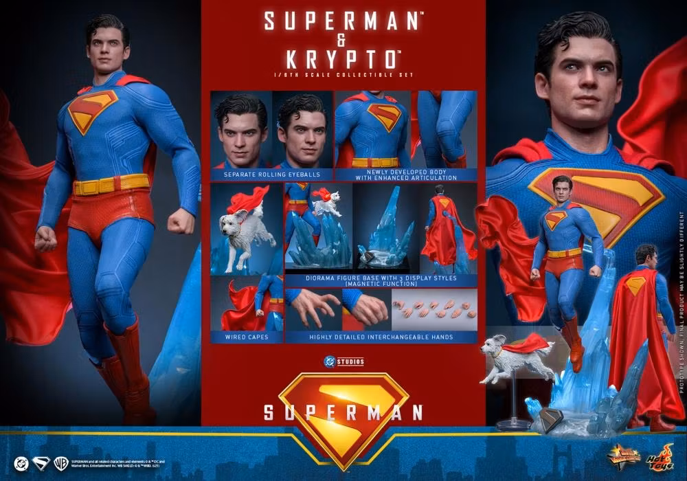 Superman (2025) MMS812 Superman & Krypto 1/6th Scale Collectible Figure Set