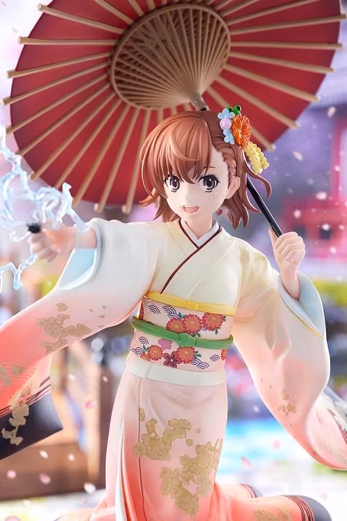 A Certain Scientific Railgun T KD Colle Mikoto Misaka (Furisode Kimono Ver.) 1/7 Scale Figure