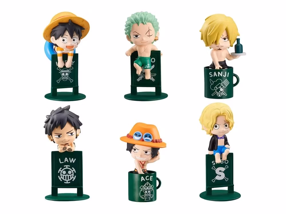 One Piece Ochatomo Pirates on Vacation Box of 8 Random Figures