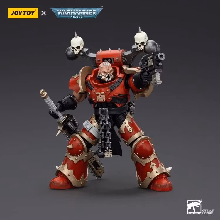 Warhammer 40K World Eaters Khorne Berzerker Eviscerator Chainsword 1/18 Scale Action Figure