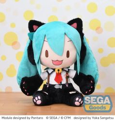 Vocaloid Fuwa Petit Hatsune Miku (Kitty Cat) Large Plush