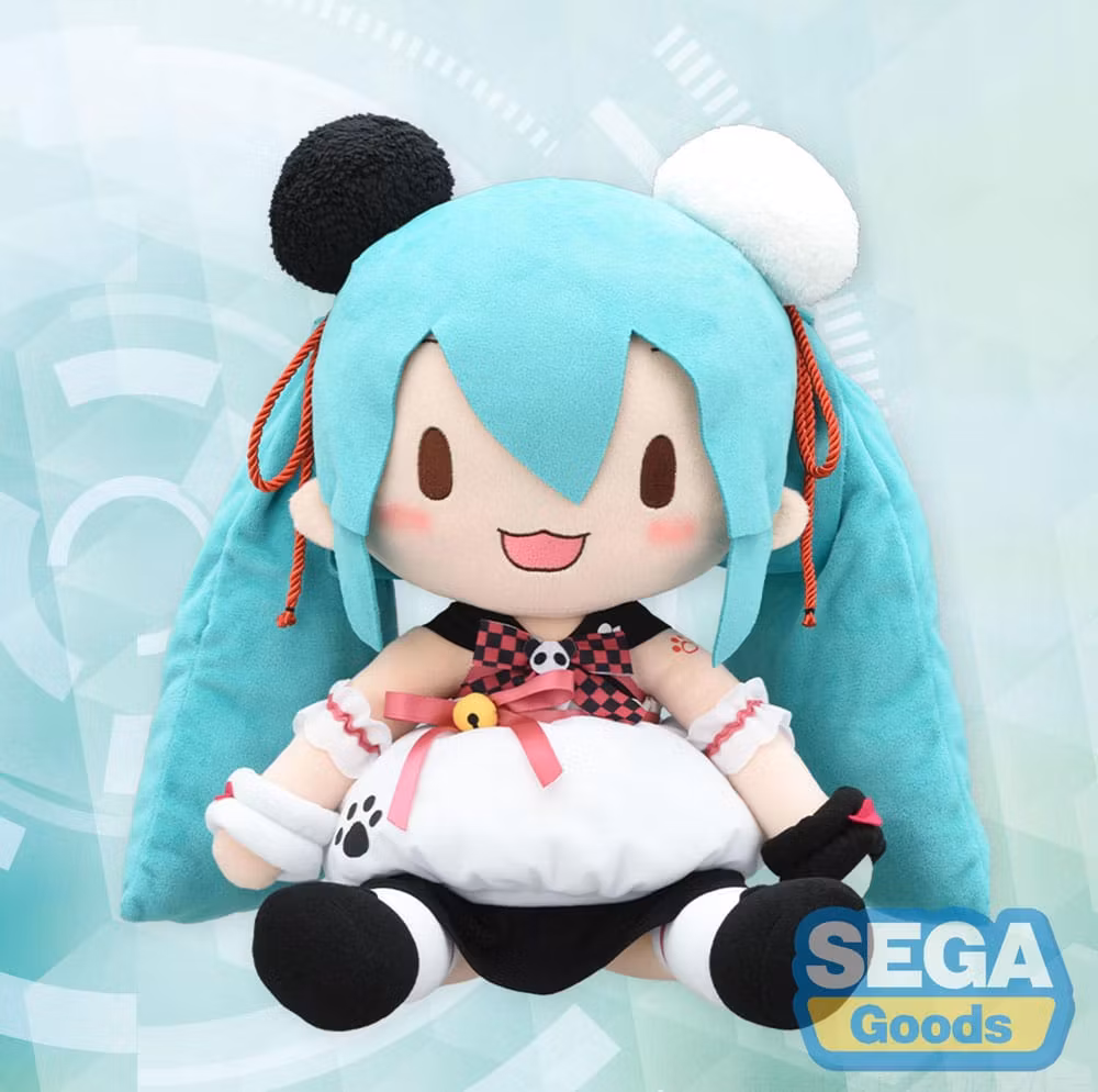 Vocaloid Fuwa Petit Hatsune Miku (Panda Bun) Large Plush