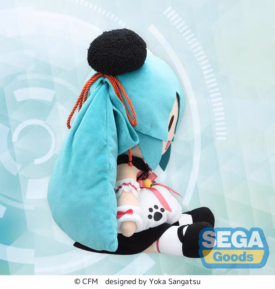 Vocaloid Fuwa Petit Hatsune Miku (Panda Bun) Large Plush