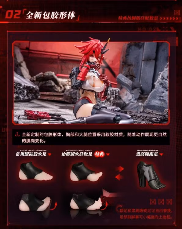 Wolf-Mastiff Force Karas Samurai 1/9 Scale Action Figure (With Bonus)