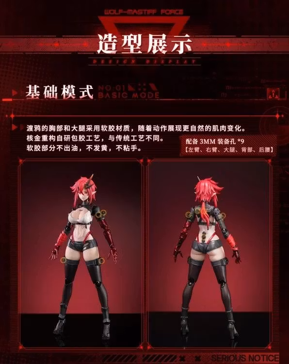 Wolf-Mastiff Force Karas Samurai 1/9 Scale Action Figure (With Bonus)