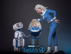 The Fantastic Four: First Steps MMS Invisible Woman and H.E.R.B.I.E. 1/6th Scale Collectible Figure Set