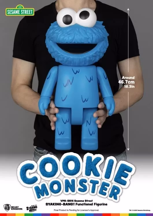 Sesame Street Syaking-Bang!! Cookie Monster Vinyl Piggy Bank