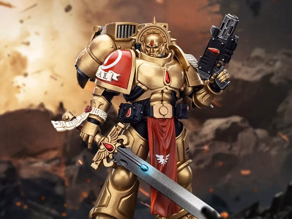 Warhammer 40K Blood Angels Sanguinary Guard 1 with Inferno Pistol and Encarmine Blade 1/18 Scale Action Figure