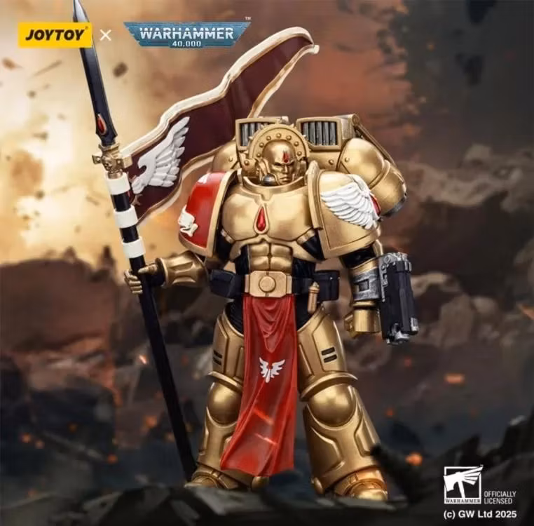 Warhammer 40K Blood Angels Sanguinary Guard 3 with Angelus Boltgun and Encarmine Spear 1/18 Scale Action Figure