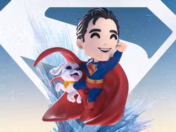 Superman (2025) Superman and Krypto Vinyl Figure