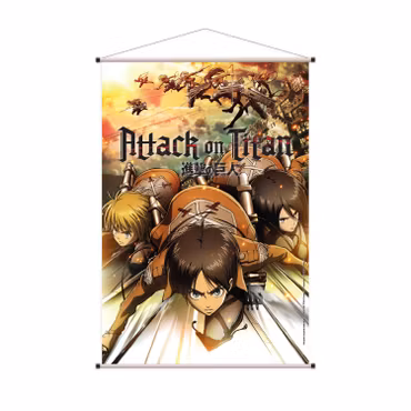 Attack on Titan Wallscroll Eren, Mikasa & Armin 60 x 90 cm
