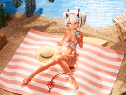 lack Illustration SSR Figure Caffeine-chan (Summer Ver.) 1/7 Scale Figure Set