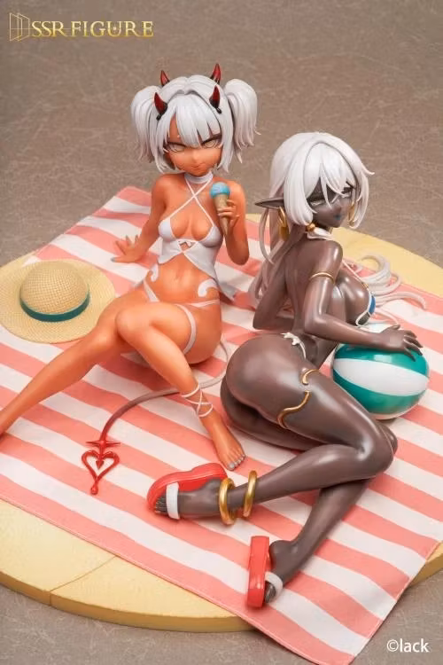 lack Illustration SSR Figure Caffeine-chan (Summer Ver.) 1/7 Scale Figure Set