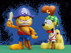 Garfield's Halloween Adventure Pirate Garfield and Pirate Odie Figure Two-Pack