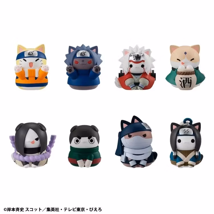 Naruto Nyaruto! Mega Cat Project Come Here Sasuke-Kun! Box of 8 Random Figures