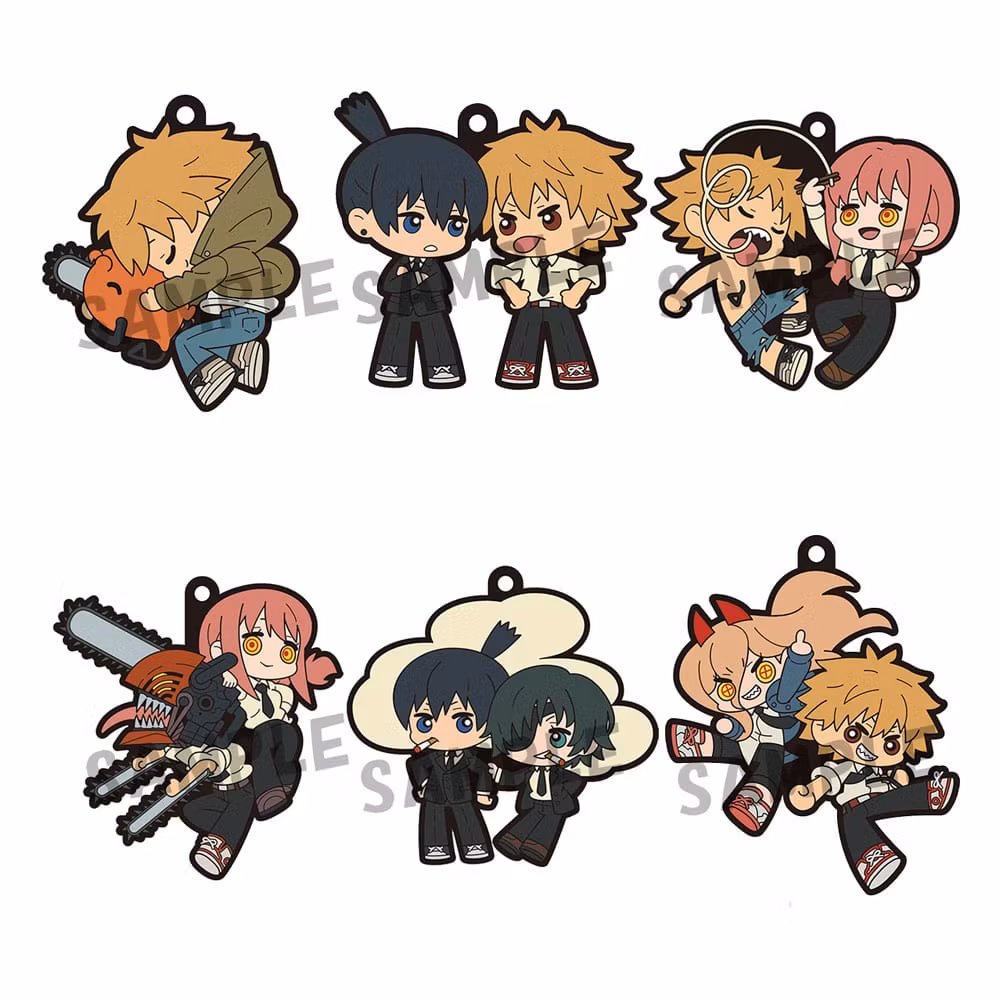 Chainsaw Man Rubber Mascot Buddycolle Rubber Charms Set