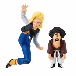 Dragon Ball Z Match Makers Android 18 & Mr. Satan (Vs. Mighty Mask) Figures