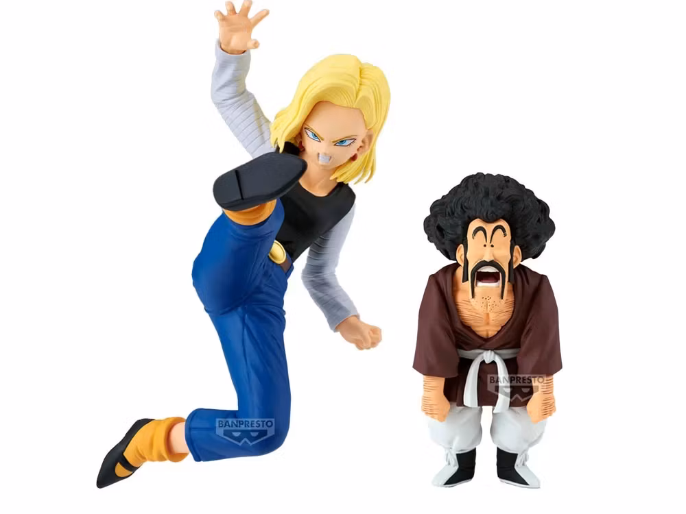 Dragon Ball Z Match Makers Android 18 & Mr. Satan (Vs. Mighty Mask) Figures