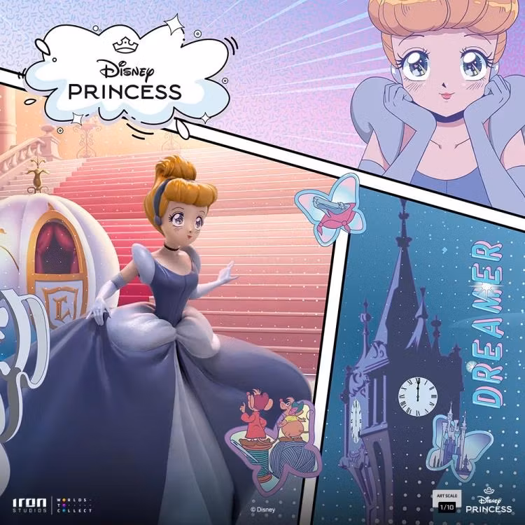 Disney Anime Princess Cinderella 1/10 Art Scale Statue
