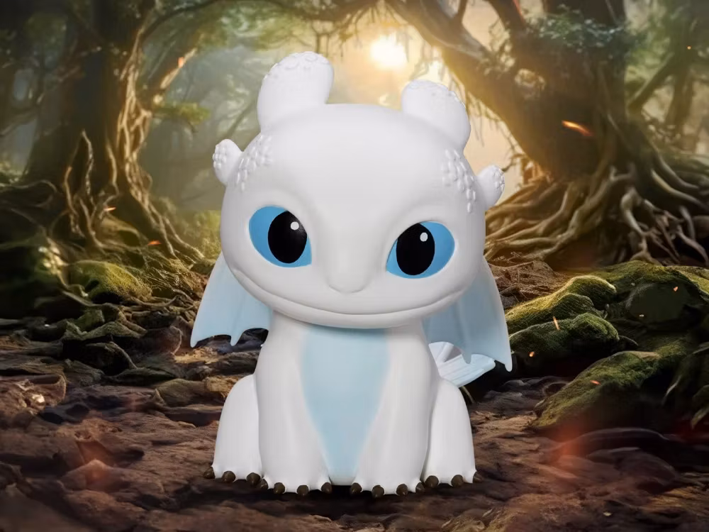 How to Train Your Dragon VPBP-022 Light Fury Palm-Sized Vinyl Piggy Bank