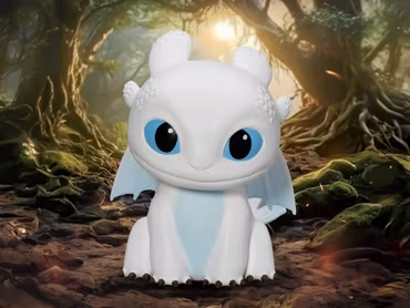 How to Train Your Dragon VPBP-022 Light Fury Palm-Sized Vinyl Piggy Bank