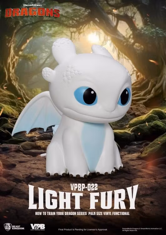 How to Train Your Dragon VPBP-022 Light Fury Palm-Sized Vinyl Piggy Bank