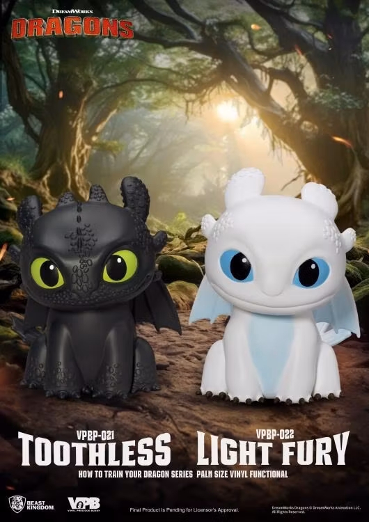 How to Train Your Dragon VPBP-022 Light Fury Palm-Sized Vinyl Piggy Bank