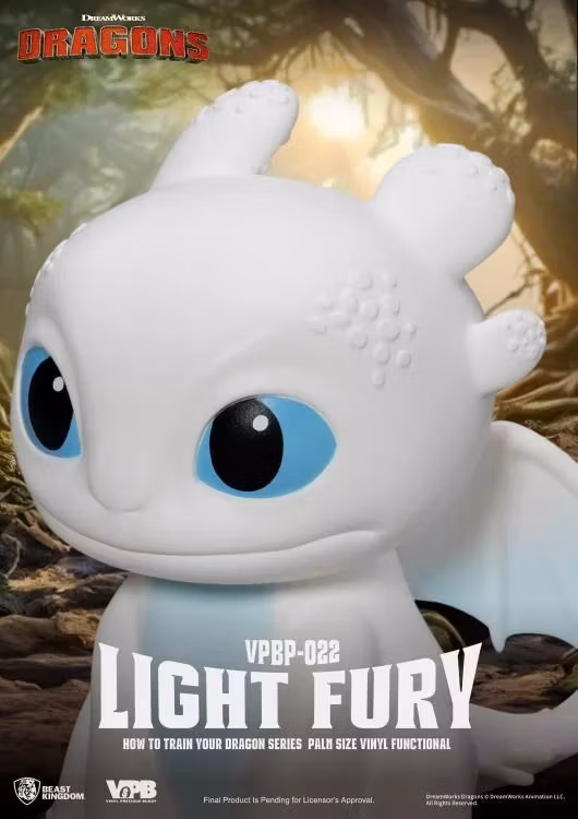 How to Train Your Dragon VPBP-022 Light Fury Palm-Sized Vinyl Piggy Bank