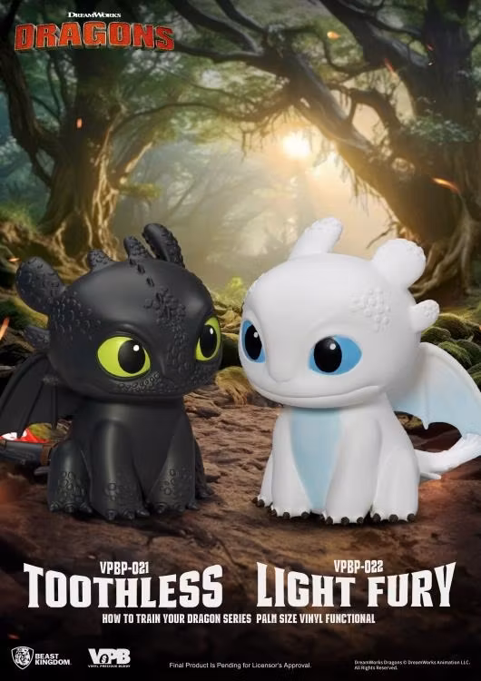 How to Train Your Dragon VPBP-022 Light Fury Palm-Sized Vinyl Piggy Bank