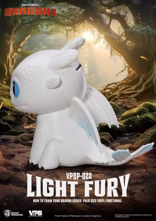 How to Train Your Dragon VPBP-022 Light Fury Palm-Sized Vinyl Piggy Bank