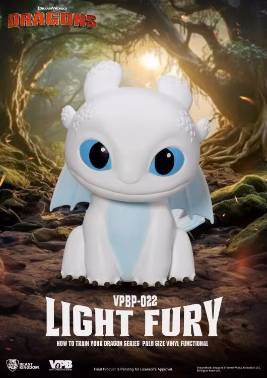 How to Train Your Dragon VPBP-022 Light Fury Palm-Sized Vinyl Piggy Bank