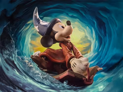 Fantasia Sorcerer Mickey 1/10 Deluxe Art Scale Limited Edition Statue