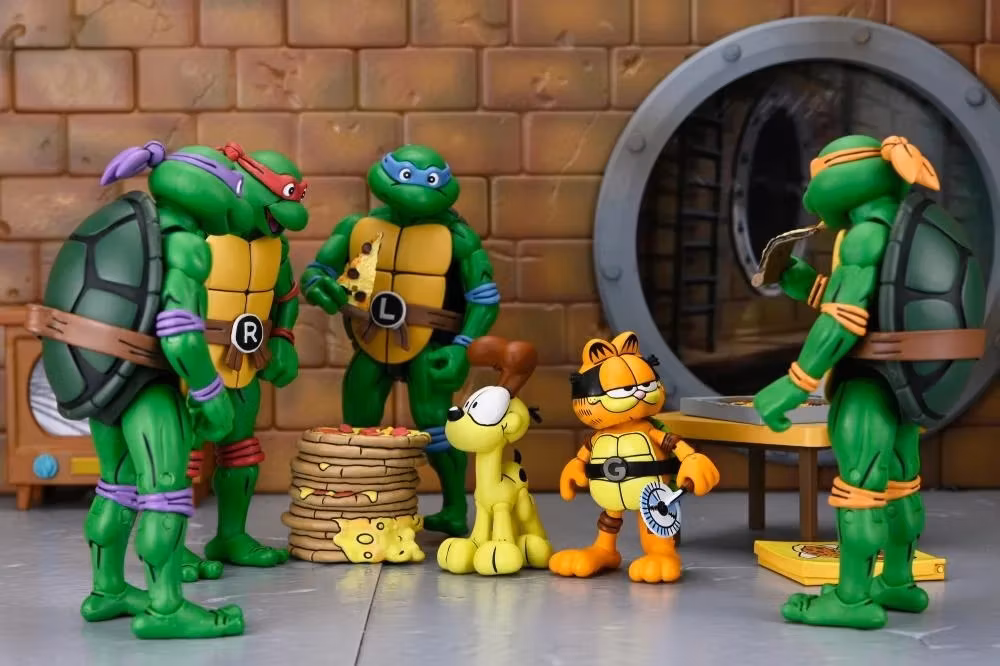Teenage Mutant Ninja Turtles x Garfield Ultimate Garfello & Odie (Archie Comics) Action Figure Set