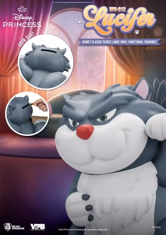 Disney Classic VPB-012 Lucifer Vinyl Piggy Bank